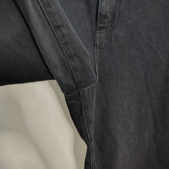 Cotton On Women's Midnight Black Curve Baggy Straight Leg Jeans Sz 12 High Rise - Picture 6 of 14